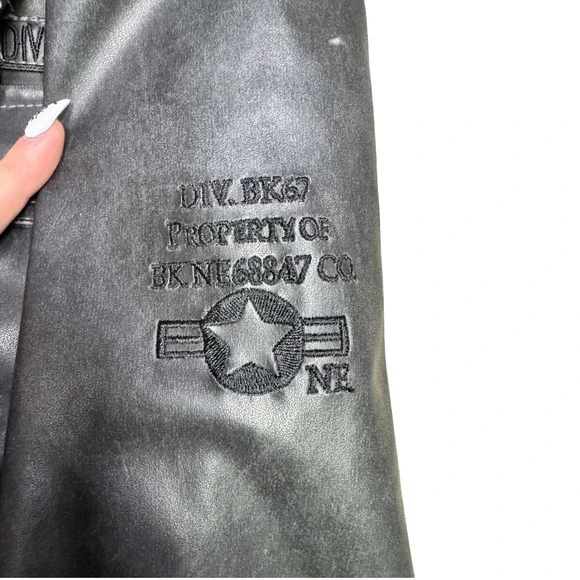 BKE Men's Faux Leather Jacket Dark Gray Size Large Slim Fit Motorcycle Biker - Picture 6 of 13